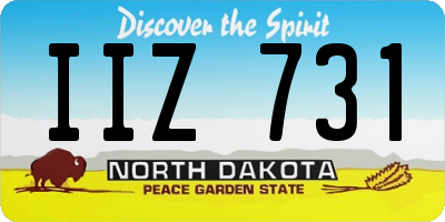 ND license plate IIZ731
