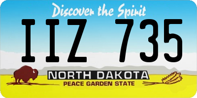 ND license plate IIZ735