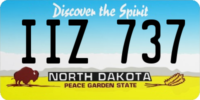 ND license plate IIZ737