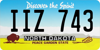ND license plate IIZ743