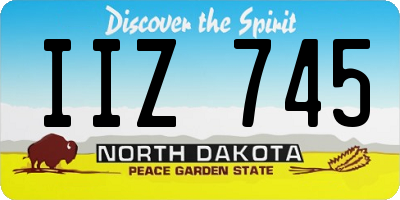 ND license plate IIZ745