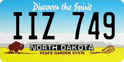 ND license plate IIZ749