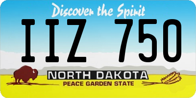 ND license plate IIZ750