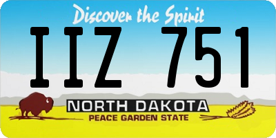 ND license plate IIZ751