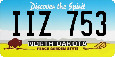 ND license plate IIZ753