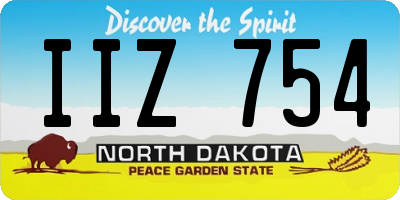 ND license plate IIZ754