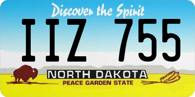 ND license plate IIZ755