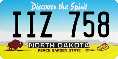 ND license plate IIZ758
