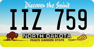 ND license plate IIZ759