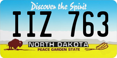 ND license plate IIZ763