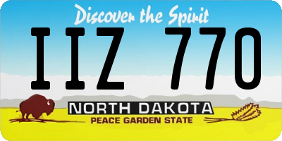 ND license plate IIZ770