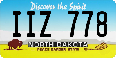ND license plate IIZ778