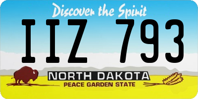 ND license plate IIZ793