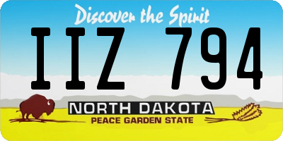 ND license plate IIZ794