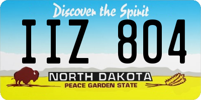 ND license plate IIZ804