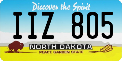 ND license plate IIZ805