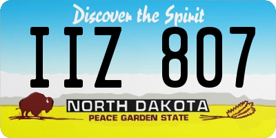 ND license plate IIZ807