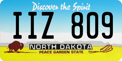 ND license plate IIZ809
