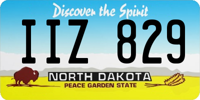 ND license plate IIZ829