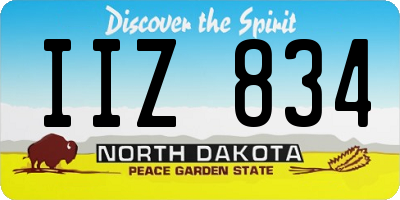 ND license plate IIZ834