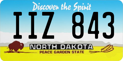 ND license plate IIZ843