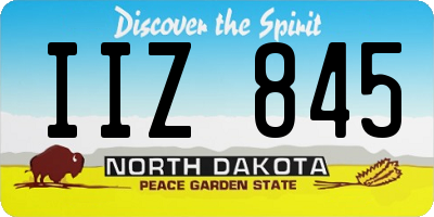 ND license plate IIZ845