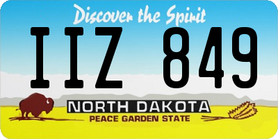 ND license plate IIZ849