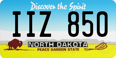 ND license plate IIZ850