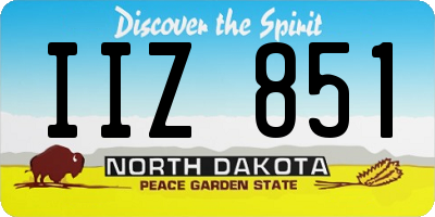 ND license plate IIZ851