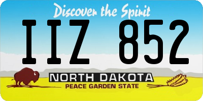 ND license plate IIZ852
