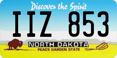 ND license plate IIZ853