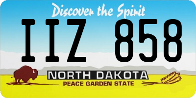 ND license plate IIZ858