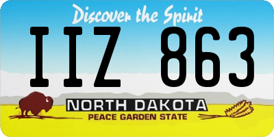 ND license plate IIZ863