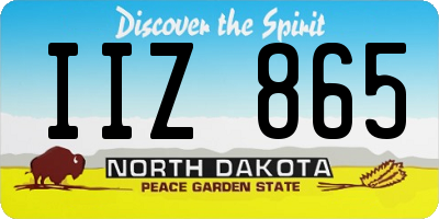 ND license plate IIZ865
