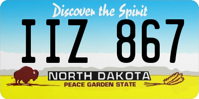 ND license plate IIZ867