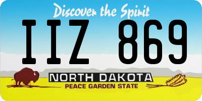 ND license plate IIZ869