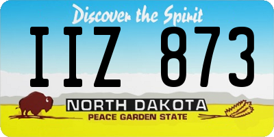 ND license plate IIZ873