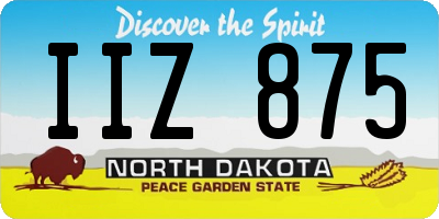 ND license plate IIZ875