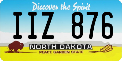 ND license plate IIZ876