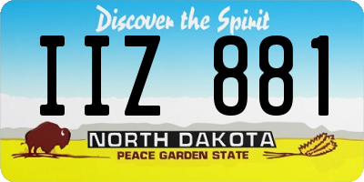 ND license plate IIZ881
