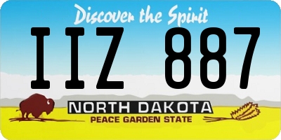 ND license plate IIZ887