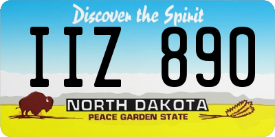 ND license plate IIZ890