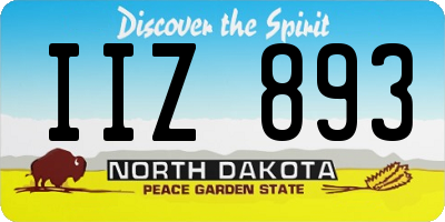 ND license plate IIZ893