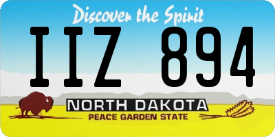 ND license plate IIZ894
