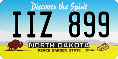 ND license plate IIZ899