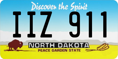 ND license plate IIZ911