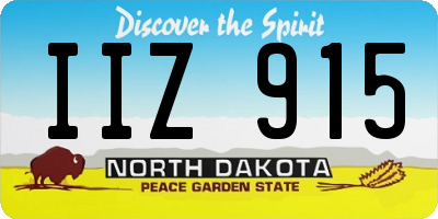 ND license plate IIZ915