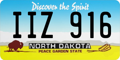 ND license plate IIZ916