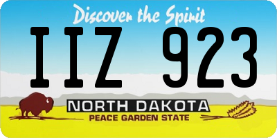 ND license plate IIZ923