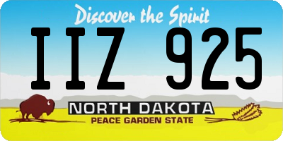 ND license plate IIZ925